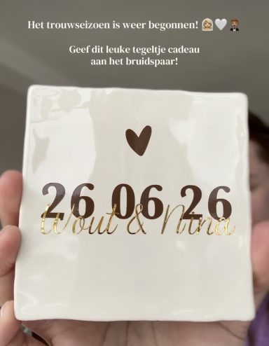 Tegeltje 'trouwen' Tegeltje 'trouwen'